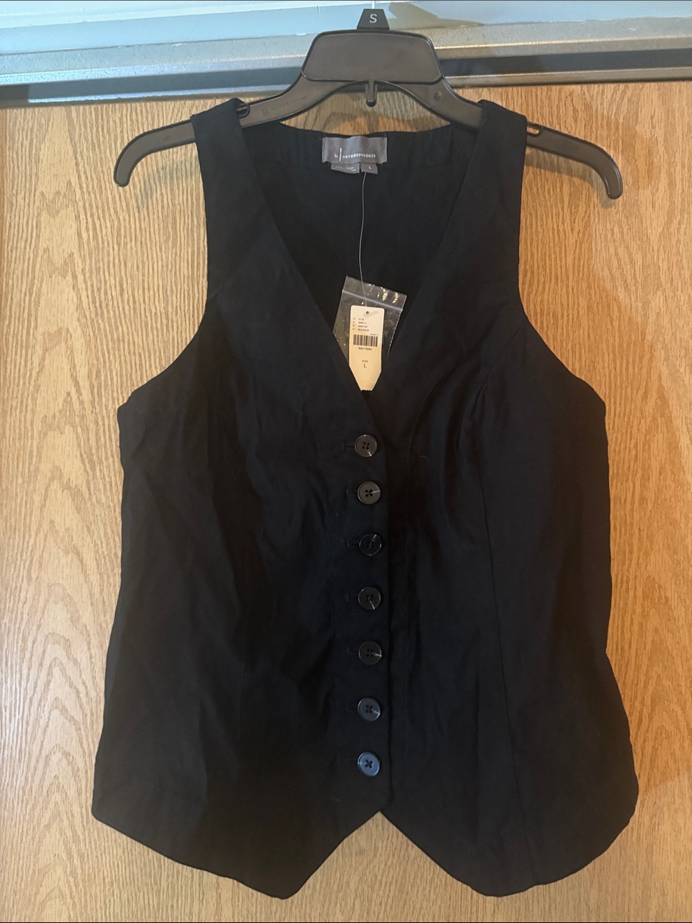 Liz Claiborne Black Button-Front Women's Vest